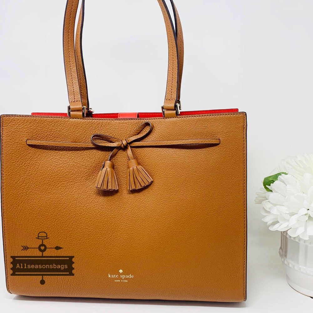 🔽Kate spade hayes tote wristlet Wallet ginger set - Picture 4 of 8